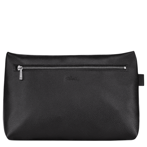 Longchamp Le Foulonné Leather Women's Toiletry Bags Black | 214-FDPIHO