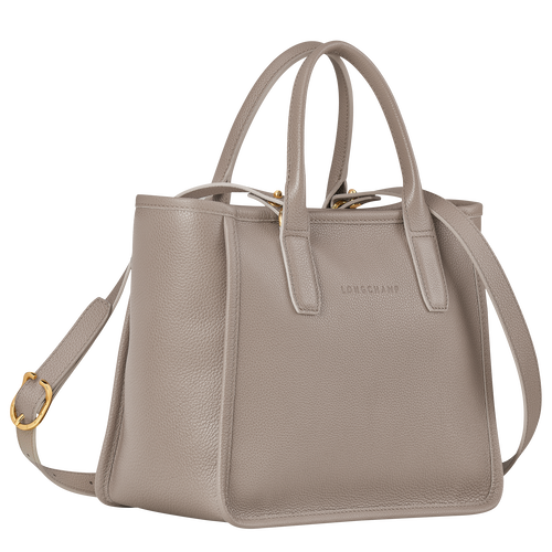 Longchamp Le Foulonné Leather Women's Top-handle Bags Grey | 245-UJIOVA