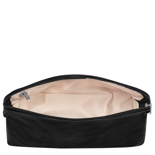 Longchamp Le Foulonné Leather Women's Toiletry Bags Black | 320-AEJRFH