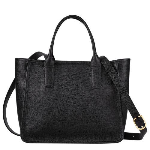 Longchamp Le Foulonné Leather Women's Top-handle Bags Black | 329-QONLMJ