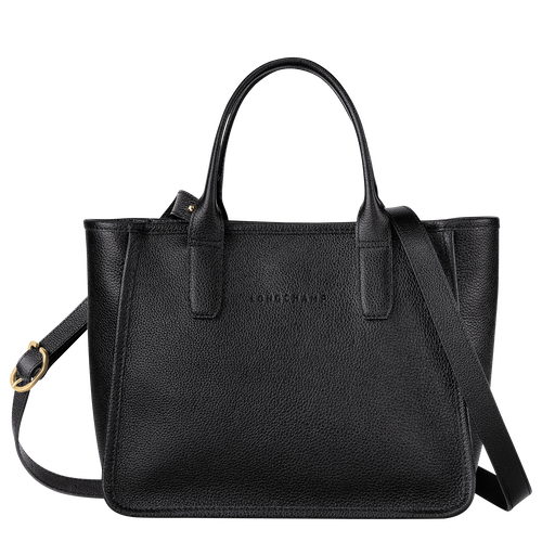 Longchamp Le Foulonné Leather Women\'s Top-handle Bags Black | 329-QONLMJ