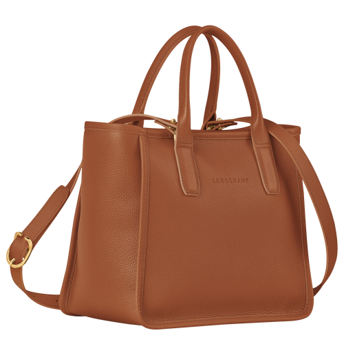 Longchamp Le Foulonné Leather Women's Top-handle Bags Brown | 834-QCGSWR