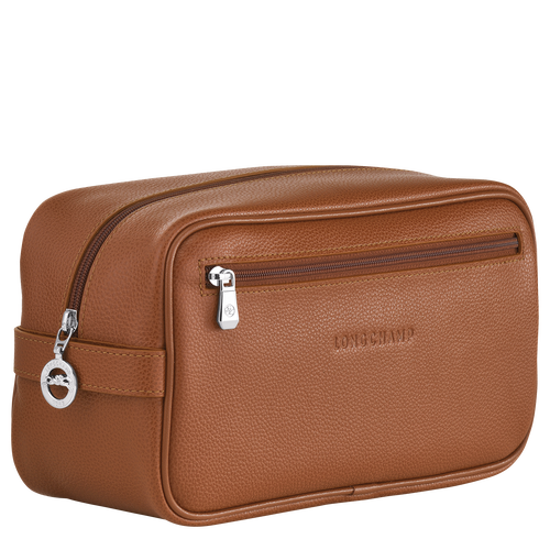 Longchamp Le Foulonné Leather Women's Toiletry Bags Brown | 867-TYKDZM