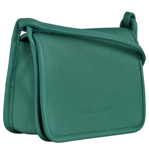 Longchamp Le Foulonné Leather Women's Wallets On Chain Green | 279-FXKWUP