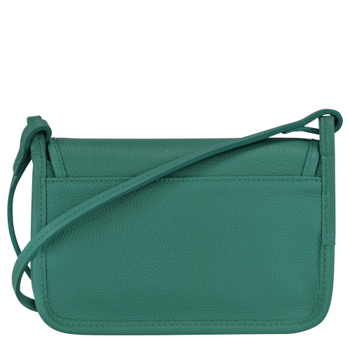 Longchamp Le Foulonné Leather Women's Wallets On Chain Green | 279-FXKWUP