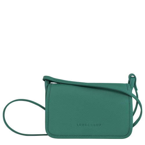 Longchamp Le Foulonné Leather Women\'s Wallets On Chain Green | 279-FXKWUP