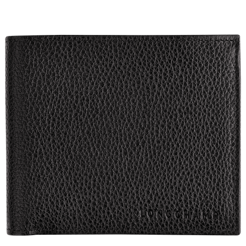 Longchamp Le Foulonné Leather Women\'s Wallets Black | 305-RIOWQG