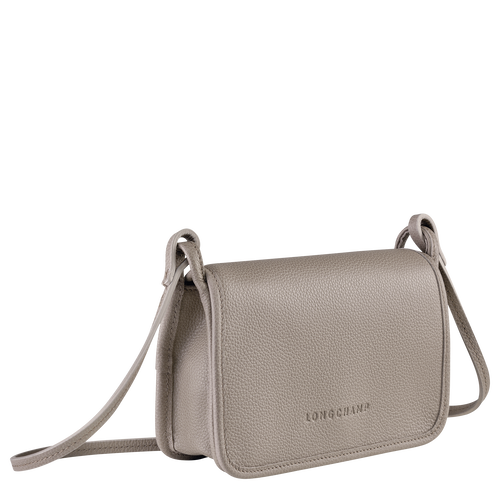 Longchamp Le Foulonné Leather Women's Wallets On Chain Grey | 581-AHBQPU