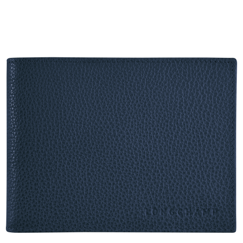 Longchamp Le Foulonné Leather Women\'s Wallets Blue | 598-UKYNHZ