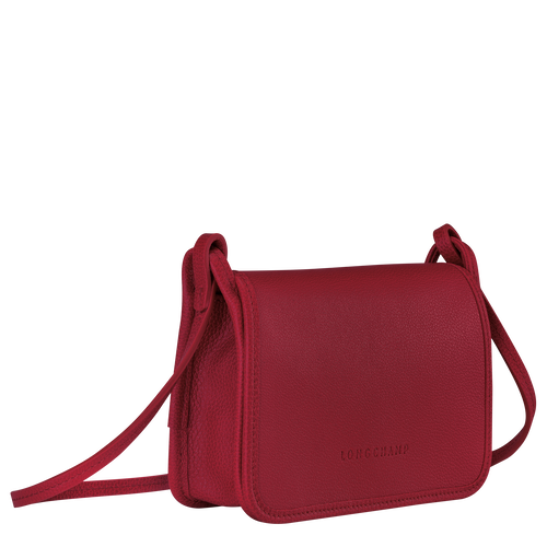 Longchamp Le Foulonné Leather Women's Wallets On Chain Red | 892-RZDLYT