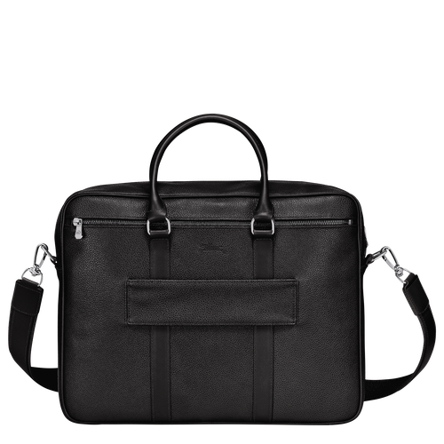 Longchamp Le Foulonné M Leather Men's Briefcase Black | 309-TYJZDP