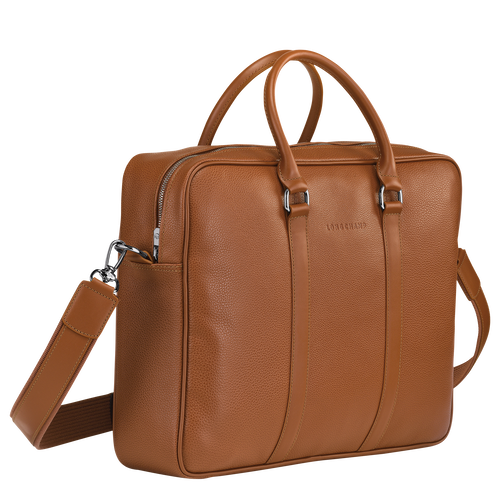 Longchamp Le Foulonné M Leather Men's Briefcase Brown | 698-BIJHEX