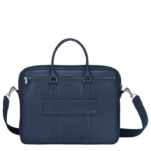 Longchamp Le Foulonné S Leather Men's Briefcase Blue | 065-ENSHPT