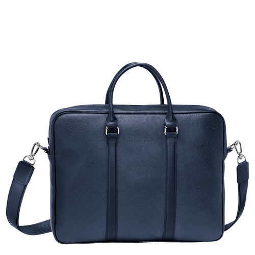 Longchamp Le Foulonné S Leather Men\'s Briefcase Blue | 065-ENSHPT