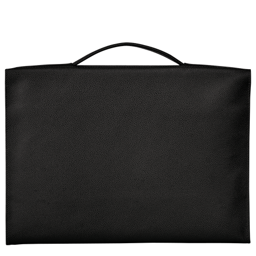 Longchamp Le Foulonné S Leather Men's Briefcase Black | 093-FORGIH