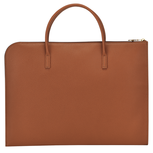 Longchamp Le Foulonné S Leather Men's Briefcase Brown | 103-IAYKXT