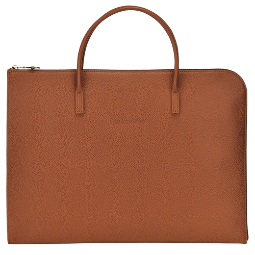 Longchamp Le Foulonné S Leather Men\'s Briefcase Brown | 103-IAYKXT