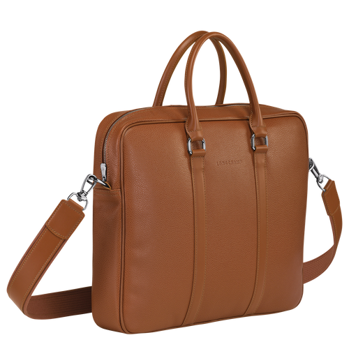 Longchamp Le Foulonné S Leather Men's Briefcase Brown | 321-WLKNAC