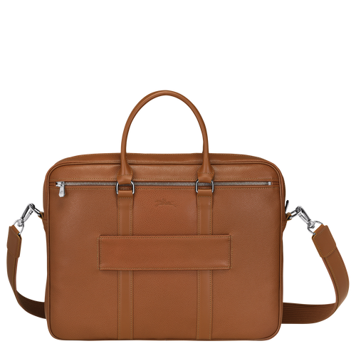 Longchamp Le Foulonné S Leather Men's Briefcase Brown | 321-WLKNAC