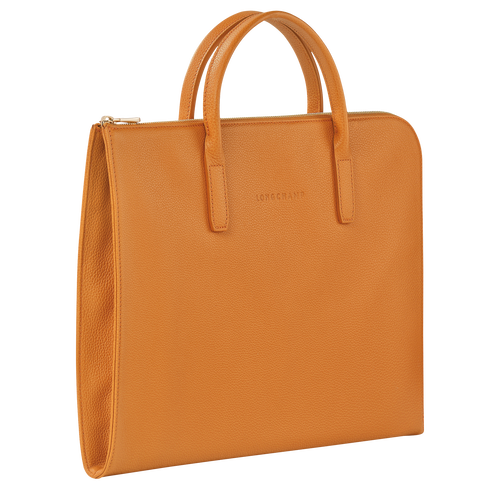 Longchamp Le Foulonné S Leather Men's Briefcase Orange | 392-HZFXSP