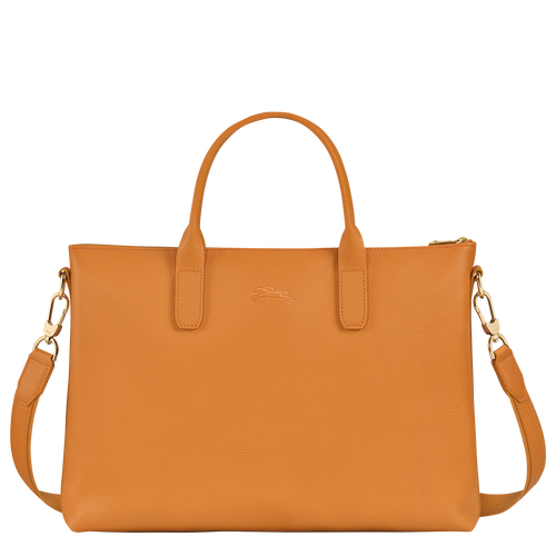 Longchamp Le Foulonné S Leather Men's Briefcase Orange | 561-FOYEVP