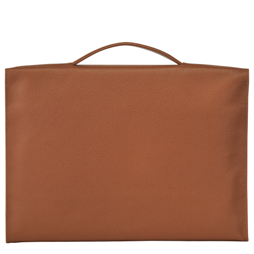 Longchamp Le Foulonné S Leather Men's Briefcase Brown | 695-MIRATE