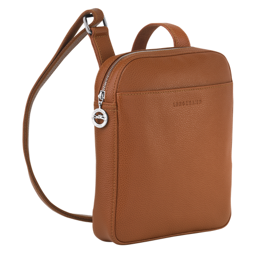 Longchamp Le Foulonné S Leather Men's Crossbody Bags Brown | 710-KBHPAI