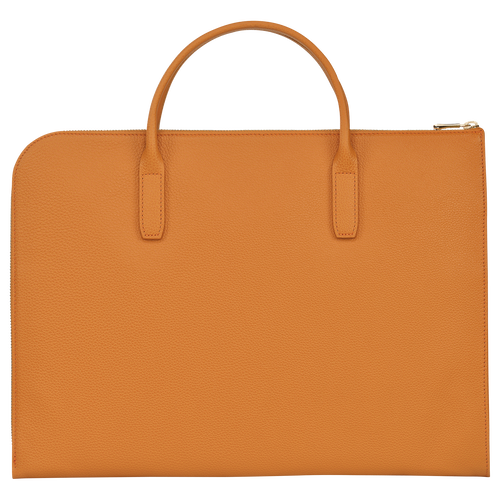 Longchamp Le Foulonné S Leather Women's Briefcase Orange | 076-LECQAT