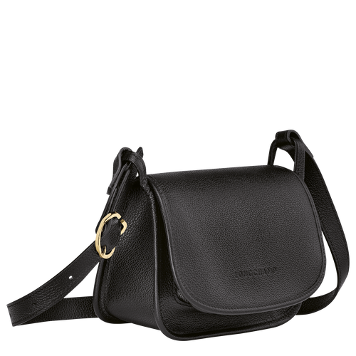 Longchamp Le Foulonné S Leather Women's Crossbody Bags Black | 814-CETIXD