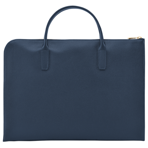 Longchamp Le Foulonné S Leather Women's Briefcase Blue | 934-SKVBFA