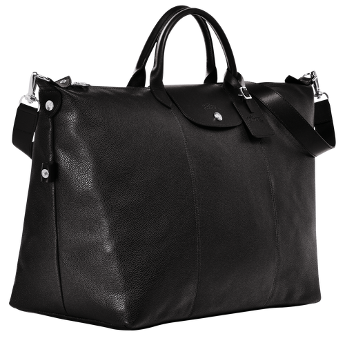 Longchamp Le Foulonné XL Leather Men's Travel Bags Black | 516-SKPOIW