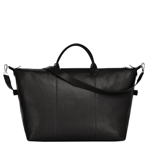 Longchamp Le Foulonné XL Leather Men's Travel Bags Black | 516-SKPOIW