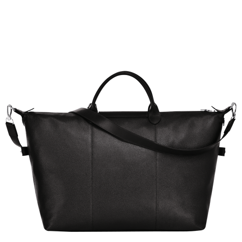 Longchamp Le Foulonné XL Leather Women's Travel Bags Black | 438-LDRVTO