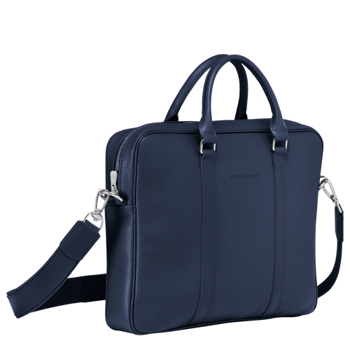 Longchamp Le Foulonné XS Leather Men's Briefcase Blue | 327-VWDFKE