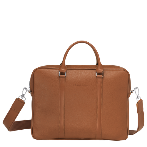 Longchamp Le Foulonné XS Leather Men\'s Briefcase Brown | 698-BILMDO