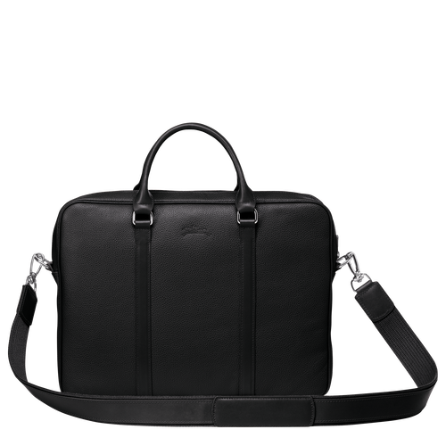 Longchamp Le Foulonné XS Leather Men's Briefcase Black | 837-MAXKOZ