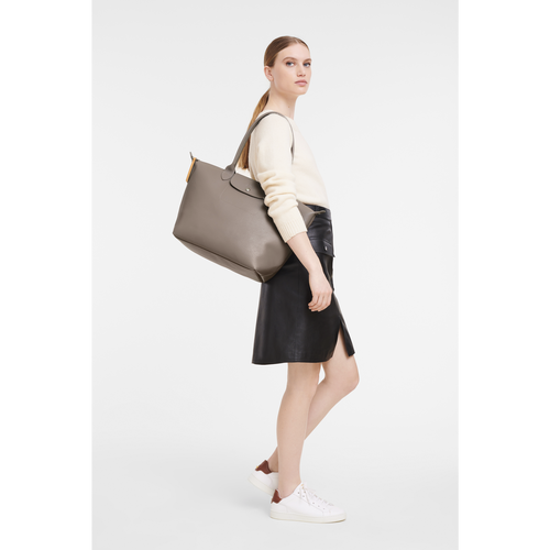 Longchamp Le Pliage City L Canvas Women's Shoulder Bags Beige | 943-HWOYRD