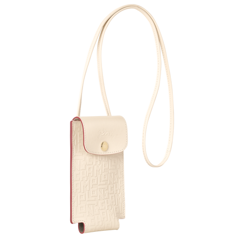 Longchamp Le Pliage Cuir LGP Leather Women's Phone Case Beige | 362-ZQLDWM