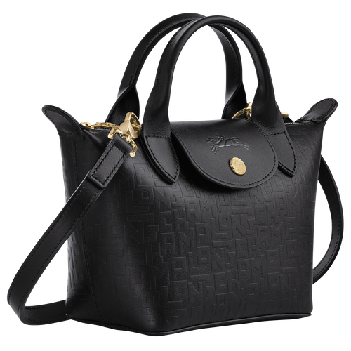 Longchamp Le Pliage Cuir LGP XS Leather Women's Mini Bag Black | 436-BMLDIH