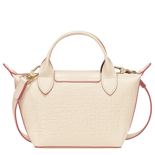 Longchamp Le Pliage Cuir LGP XS Leather Women's Top-handle Bags Beige | 483-SUNIGB