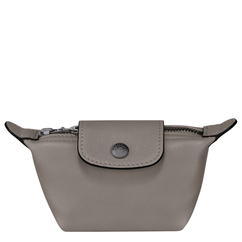 Longchamp Le Pliage Cuir Leather Men\'s Coin Purses Grey | 841-SJMWLO