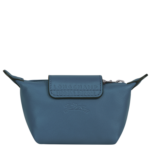 Longchamp Le Pliage Cuir Leather Men's Coin Purses Blue | 871-DTYAEH