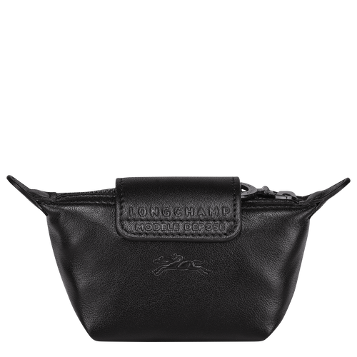 Longchamp Le Pliage Cuir Leather Women's Coin Purses Black | 012-PTYKQB