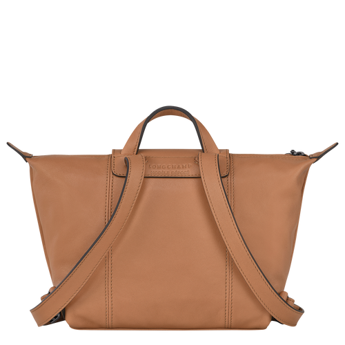 Longchamp Le Pliage Cuir Leather Women's Backpacks Beige | 012-ZGOYTV