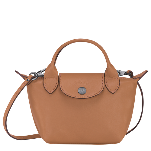 Longchamp Le Pliage Cuir Leather Women\'s Crossbody Bags Beige | 085-KFZBYC