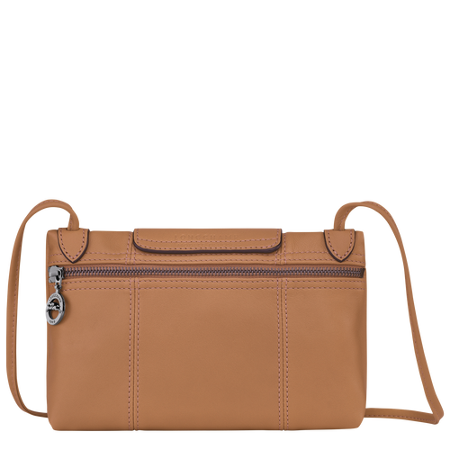 Longchamp Le Pliage Cuir Leather Women's Crossbody Bags Beige | 215-VYNBRM