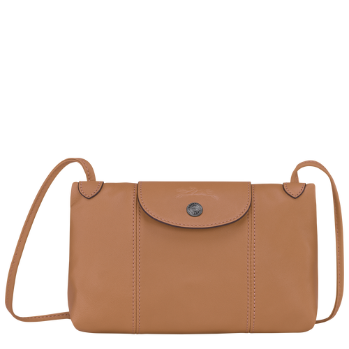 Longchamp Le Pliage Cuir Leather Women\'s Crossbody Bags Beige | 215-VYNBRM