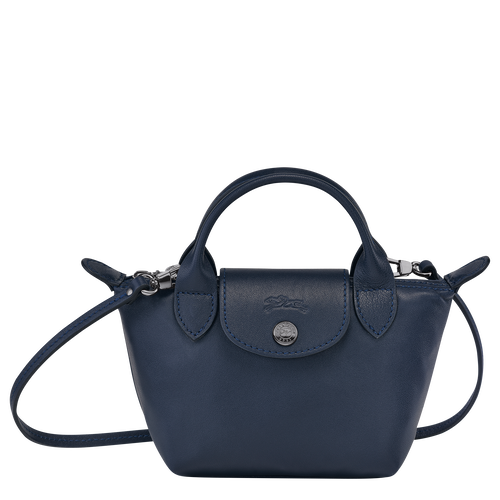 Longchamp Le Pliage Cuir Leather Women\'s Crossbody Bags Blue | 217-SRBUJP