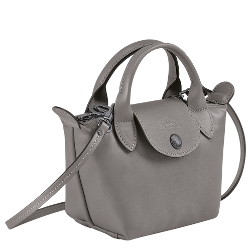 Longchamp Le Pliage Cuir Leather Women's Crossbody Bags Grey | 280-CIBTDG