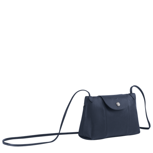 Longchamp Le Pliage Cuir Leather Women's Mini Bag Blue | 498-DWQJXB